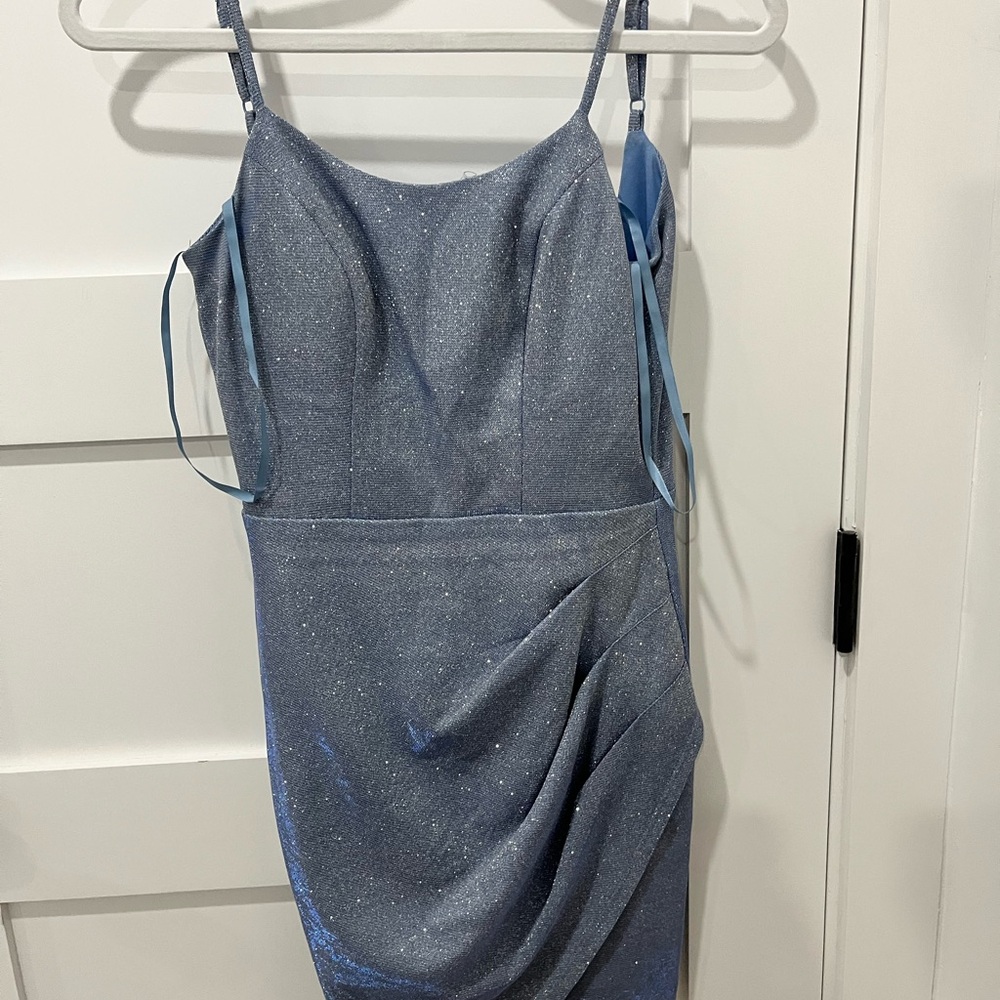 Sequence Blue spaghetti strap Dress